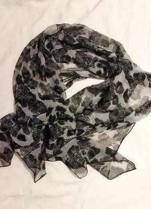 Шифоновий шарф в тигровий принт