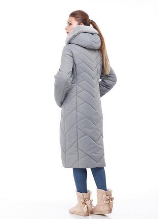 Жіноче зимове пальто на синтепухе з кроликом великих розмірів від 48 до 644 фото