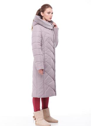 Жіноче зимове пальто на синтепухе з кроликом великих розмірів від 48 до 643 фото
