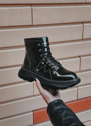 Женские ботинки alexander mcqueen tread haute boots 🆕 александр маквин