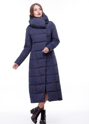 Наймодніша зимова куртка-пуховик до п'ят, дуже тепла розміри 42-54