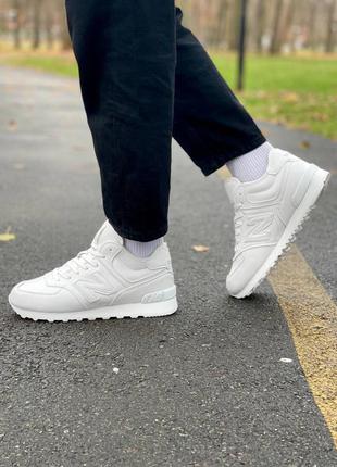 Кроссовки 574 high fur white кросівки 4