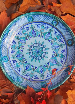 Узбекская тарелка для плова авторской росписи