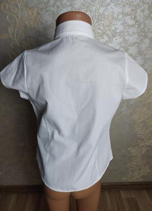 Біла рубашка для дівчинки бу 122ріст4 фото