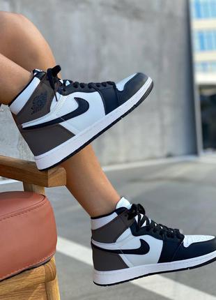 Кожаные кроссовки nike air jordan