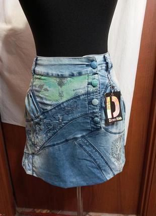 Юбка,юбочка,новая,джинс стрейч,р  .40,42 .44. ц.199 гр.