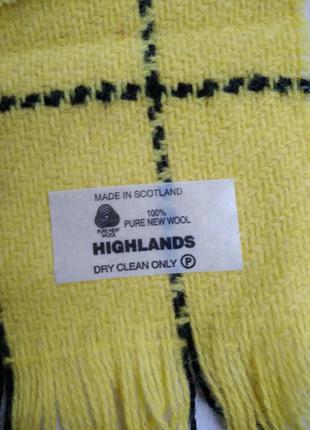 Яркий шотландский шарфик унисекс шерсть3 фото