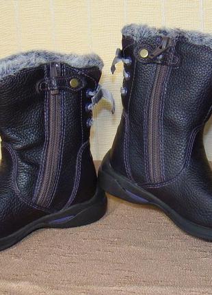 Чоботи дитячі зимові шкіряні clarks gore-tex (розмір 23)