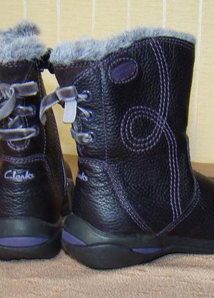 Сапоги детские зимние кожаные clarks gore-tex (размер 23)6 фото