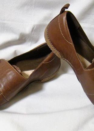 Туфлі жіночі шкіряні коричневі clarks (розмір 39 (uk6½))