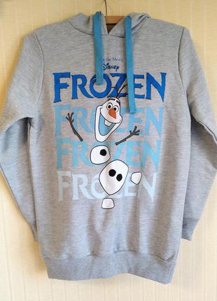 Худи толстовка серая с капюшоном olaf disney atmosphere (размер 40 (s, uk6, eu34))