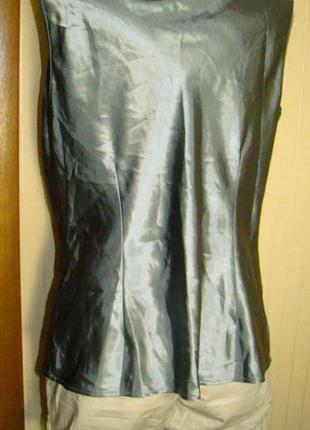 Блузка женская шелковая нарядная серая ronni nicole (размер 54 (xl))2 фото