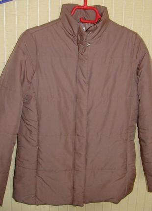 Куртка жіноча демісезонна бежева плащівка (розмір 48, m, uk14, eu42)
