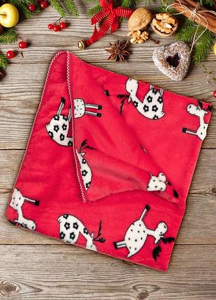 Плед новогодний плюшевый