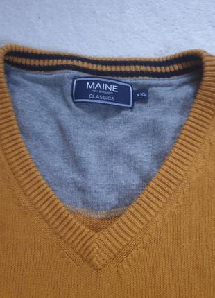 Котоновый мужской свитер большого размера.xxl3 фото