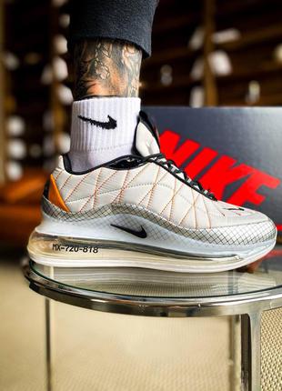 Nike air max 720-818 "metallic silver/total orange"  мужские кроссовки найк аир макс