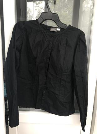 Рубашка чёрная женская на пуговицах 36 размер