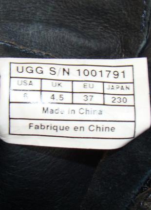 Сапоги женские кожаные демисезонные угги черные ugg (размер 37)5 фото