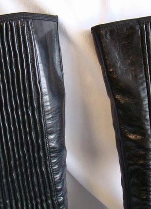 Сапоги женские демисезонные кожаные высокие черные clarks (размер 41)3 фото