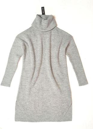 Платье трикотажное миди с высоким воротником river island (размер 46, m, eu38, uk12)