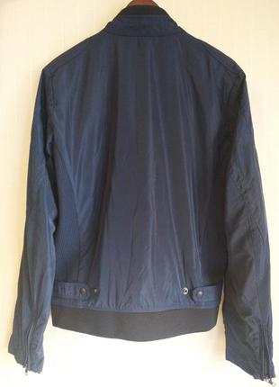 Куртка чоловіча демісезонна вітрівка плащівка синя diesel (розмір 50-52 (l))5 фото