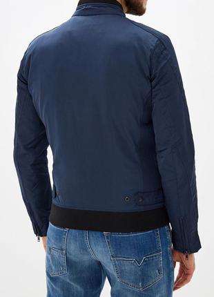 Куртка чоловіча демісезонна вітрівка плащівка синя diesel (розмір 50-52 (l))3 фото