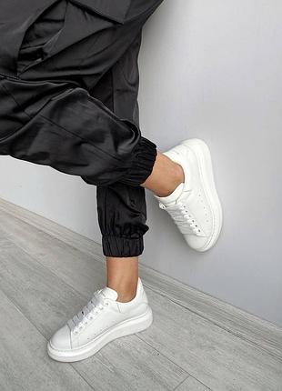 Alexander mcqueen white жіночі кросівки 🆕 олександр маквин білі