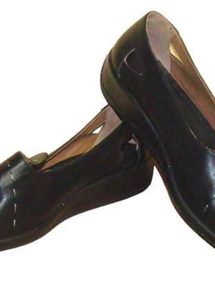 Туфли женские кожаные черные hotter (размер 40, uk7½)1 фото