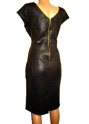 Платье женское черное приталенное george (размер 48, м)4 фото