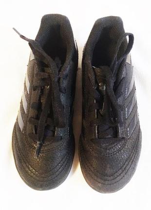 Кроссовки детские футбол сороконожки черные sgc 753002 adidas (размер 27)5 фото