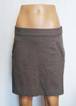 Спідниця коротка міні в клітку new look (розмір 44, s, uk10, eu38)