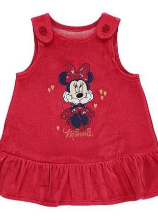 Комплект детский платье сарафан футболка minnie mouse george (размер 68-74 см (6-9 мес, 9,5 кг))