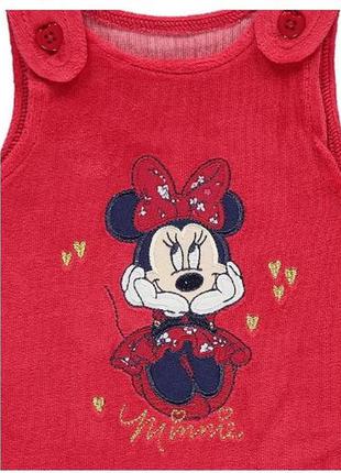 Комплект детский платье сарафан футболка minnie mouse george (размер 68-74 см (6-9 мес, 9,5 кг))2 фото