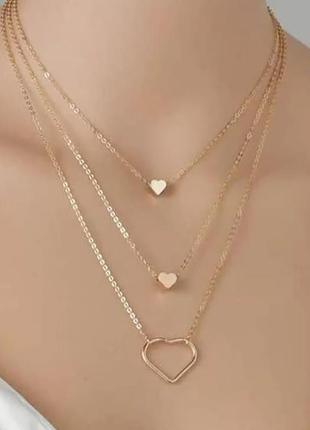 Багатошарова ланцюжок, колір золото або срібло