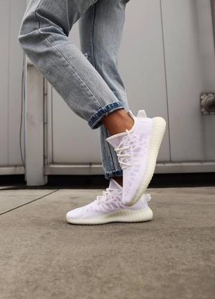 Adidas yeezy boost 350 v2 mono white жіночі кросівки 🆕 адідас ізі буст білі