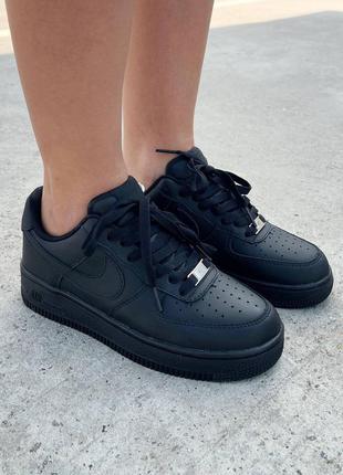 Nike air force 1 low black женские кроссовки 🆕 найк аир форс чёрные