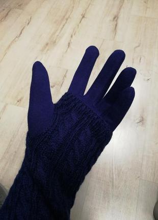 Сині двійні рукавички4 фото
