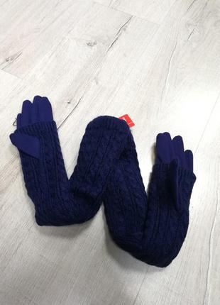Сині двійні рукавички3 фото
