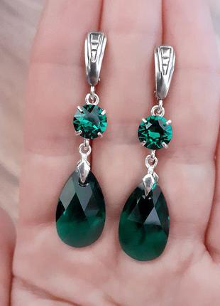 Длинные серьги swarovski
