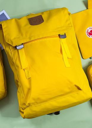 Рюкзак fjallraven foldsack no 1, желтый, спортивный, ноутбука, городской, туристический, спортивний, туристичний, канкен, kanken желтый, планшетка1 фото