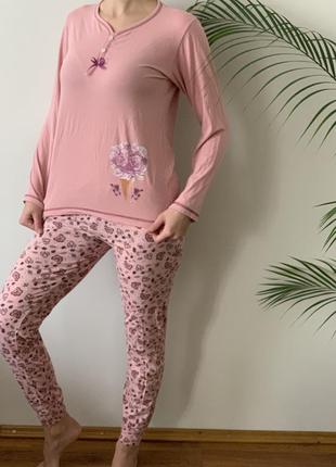 Пижама женская комплект штаны и кофта baray ночнушка піжама жіноча домашній одяг3 фото