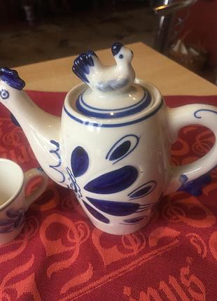 Кофейный набор. гжель