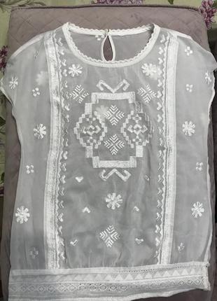 Блузка біла,прозора кофта,легка блузка