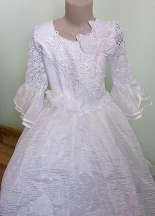 Плаття біле для дівчини дівчинки сукня перше причастя платье белое для девочки платье первое причастие