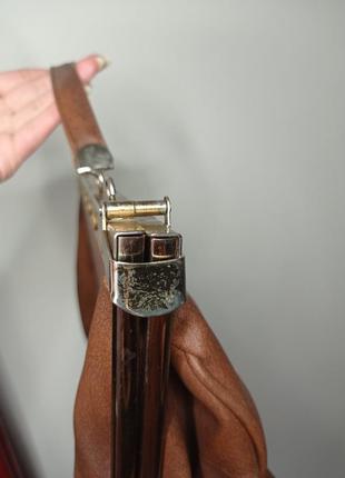 Вінтажна шкіряна дизайнерська сумка ридикюль вінтаж ретро5 фото