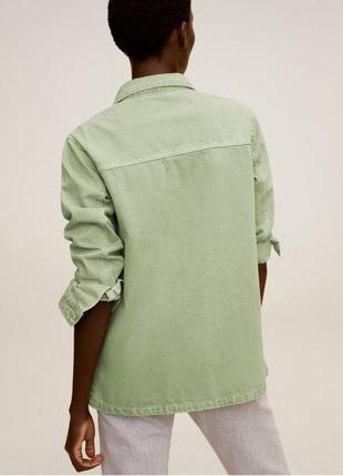 Джинсовая куртка mango xs блейзер пиджак рубашка3 фото