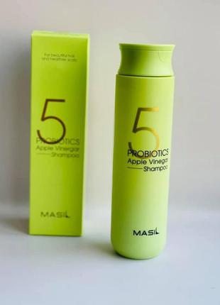 Шампунь с яблочным уксусом  masil 5 probiotics apple vinegar shampoo4 фото