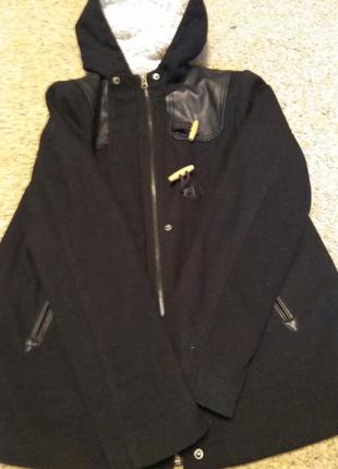 Куртка курточка полу-пальто темно-синее xs-s в идеальн. сост5 фото