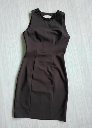 Нарядное платье футляр с открытой спиной h&m pp s1 фото