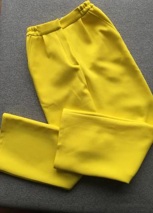Тёплые брюки monnalisa лимонно желтый  s , m оригинал италия9 фото